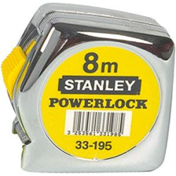 Mètre-ruban de poche powerlock plastique 8mx25mm stanley