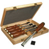 Ciseau a bois manche bois - coffret de