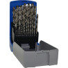 Coffret de 25 forets metaux hss taille meule
