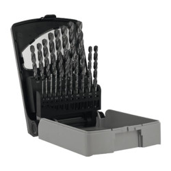 Coffret foret e tbx hs cob blade 19 forets affutage 4 faces 1 à 10 mm