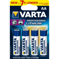 Pile professional lithium aaa blister de 4 pièces varta