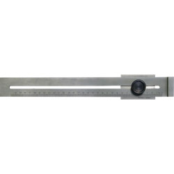 Jauge parallèle de tracage lg 250 mmacier chrome gravure profonde