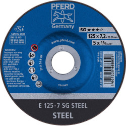 Meule d'ébarbage coudée a 24rsg 125x4mm pferd