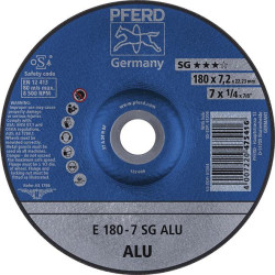 Meule d'ébarbage coudée p our aluminium a24nsg 115x 7,2mm pferd