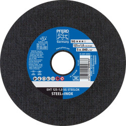 Meule à tronçonner droite a46rsg-inox 125x1,6mm pf erd
