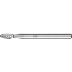 Mini-fraise sur tige carbure forme flamme 3b 0307 5 3mm 3x7mm pferd