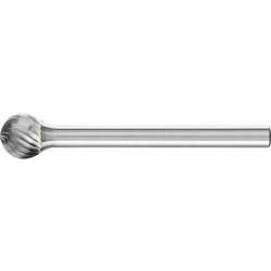 Mini-fraise sur tige carbure forme sphérique 0605 5 3mm 6x5mm pferd