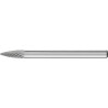 Mini-fraise sur tige carbure forme ogive bout pointu 0307 5 3mm 3x7mm pferd