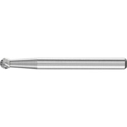 Mini-fraise sur tige carbure forme sphérique 0302 4 3mm 3x4mm pferd