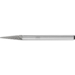 Mini-fraise sur tige carbure forme conique bout pointu 0311 4 3mm 3x11mm pferd