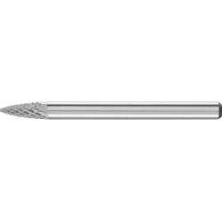 Mini-fraise sur tige carbure forme ogive bout pointu 0307 4 3mm 3x7mm pferd