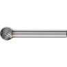 Fraise sur tige carbure forme sphérique 1009 3plus 6mm 10x9mm pferd