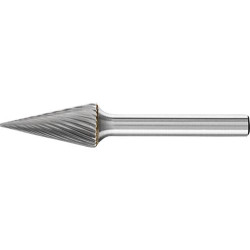 Fraise sur tige carbure forme conique bout pointu 1225 3 6mm 12x25mm pferd
