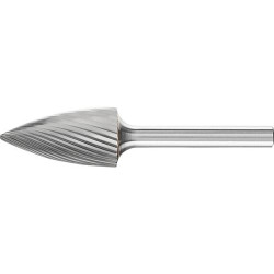 Fraise sur tige carbure forme ogive bout pointu 1630 3 6mm 16x30mm pferd