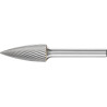 Fraise sur tige carbure forme ogive bout pointu 1230 3 6mm 12x30mm pferd