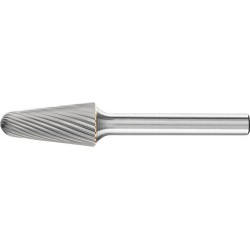 Fraise sur tige carbure forme conique bout arrondi 1225 3 6mm 12x25mm pferd