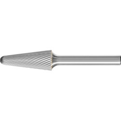 Fraise sur tige carbure forme conique bout arrondi 1230 5 6mm 12x30mm pferd