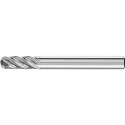 Fraise sur tige carbure forme cyl. bout arrondi 0616 inox 6mm 6x16mm pferd