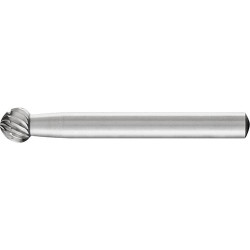 Fraise sur tige hss forme sphérique f 0807 3 6mm 8x7mm pferd