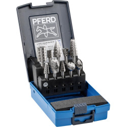 Jeu de fraises sur tige hss 3 6mm 10 pièces pferd