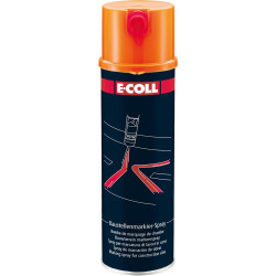Spray de marquage pour chantier aérosol 500ml orange e-coll