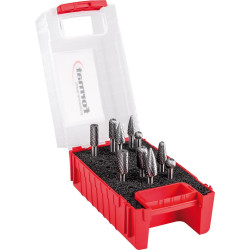 Jeu de fraises sur tige carbure c 6mm 10 pièces format