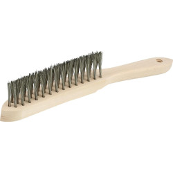 Brosse à soudures inox lisse 3 rangs mm format