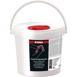 Seau distributeur avec 72 lingettes pour les mains e-coll