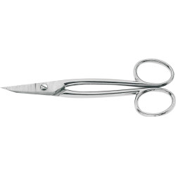 Ciseaux d'orfèvre coudés nickelés avec anneaux longs 175mm erdi