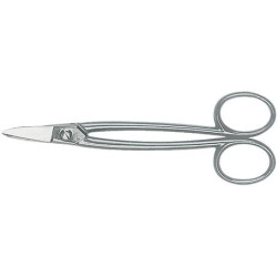 Ciseaux d'orfèvre droits nickelés avec anneaux longs 180mm erdi