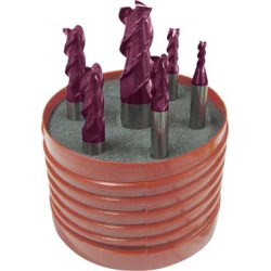 Jeu de fraises longues carbure monobloc tialn 6 pièces 4-12mm format