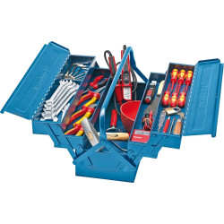 Jeu d'outils électricien40 pcs. dans une malletteen tôle d'acier