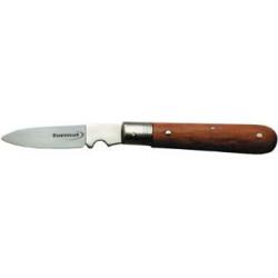 Couteau d'électricien 1 pièce avec manche en bois 202mm format