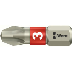 Embout inox 1/4 din3126c6,3 ph3x25mm wera
