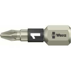 Embout inox 1/4 din3126c6,3 pz1x25mm wera