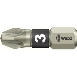 Embout inox 1/4 din3126c6,3 pz3x25mm wera
