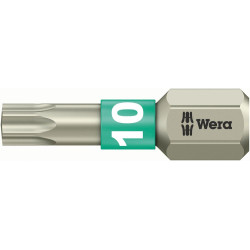 Embout inox 1/4 din3126c6,3 t10x25mm wera