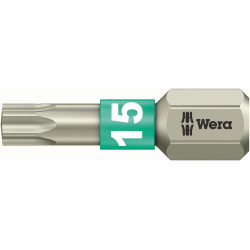 Embout inox 1/4 din3126c 6,3 t15x25mm wera