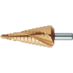 Foret etage universel hss goujure helicoidale tin 6-36mm format